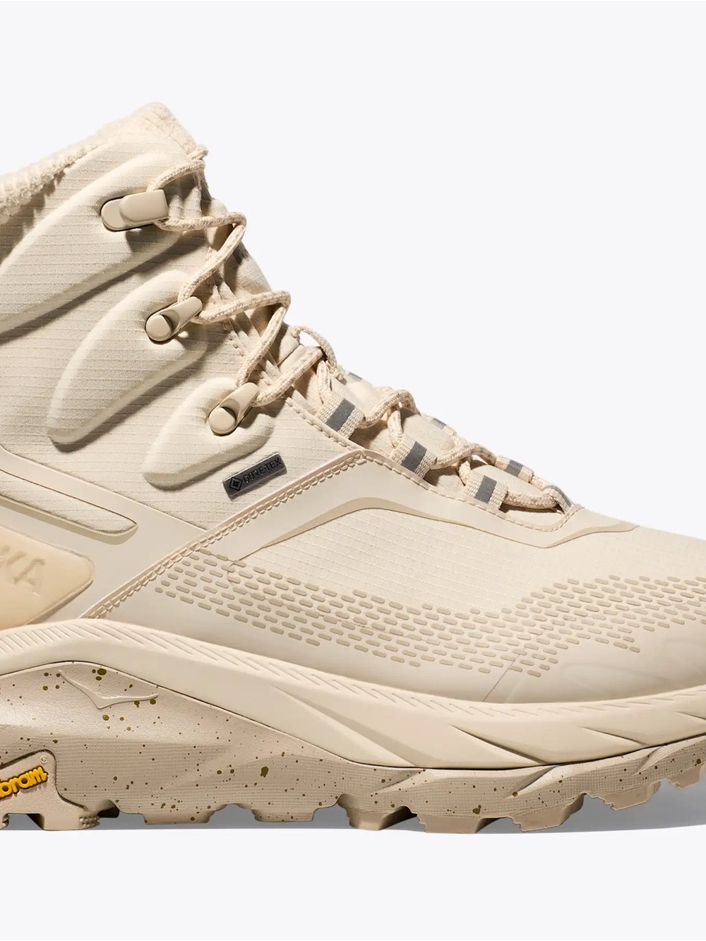 Hoka Women's Beige/Tan/Cream/Alabaster Waterproof Trail Boot kaha 2 frost gtx